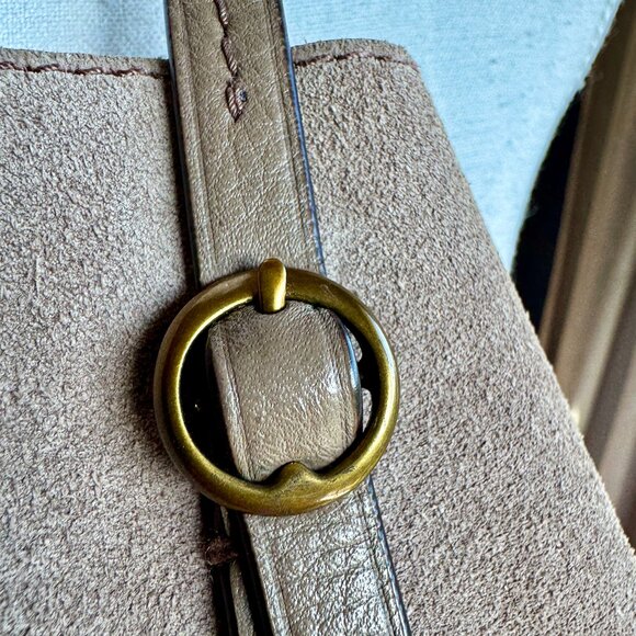 Ralph Lauren Lennox Tote in Greige Suede - Picture 7 of 16